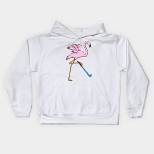 Flamingo Hockey Hockey bat Kids Hoodie